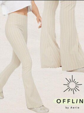 Aerie Flare Legging - Cream - S